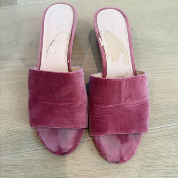 Loeffler Randall Shoes - Loeffler Randall Dusty Rose Velvet Slide Mules
